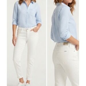 Joes Jeans The Audrey Retro Boyfriend Ankle White Denim Jeans W 26 CL#289M